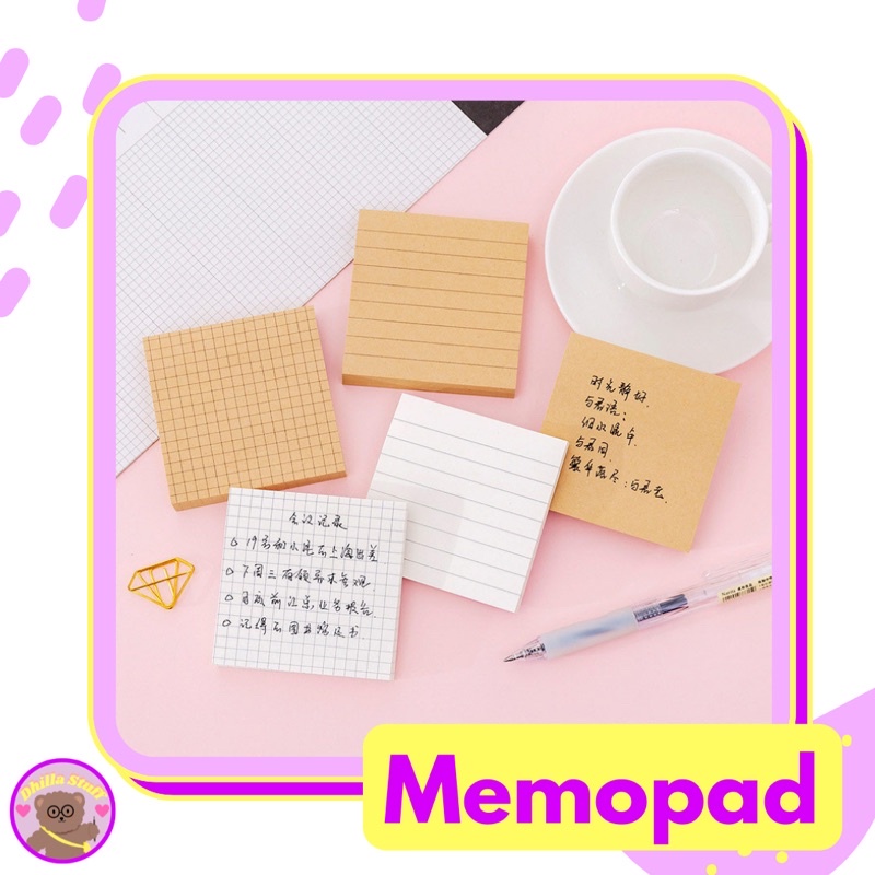 Jual Dhilla Stuff - Kraft or White Paper Mini Memopad / sticky notes ...
