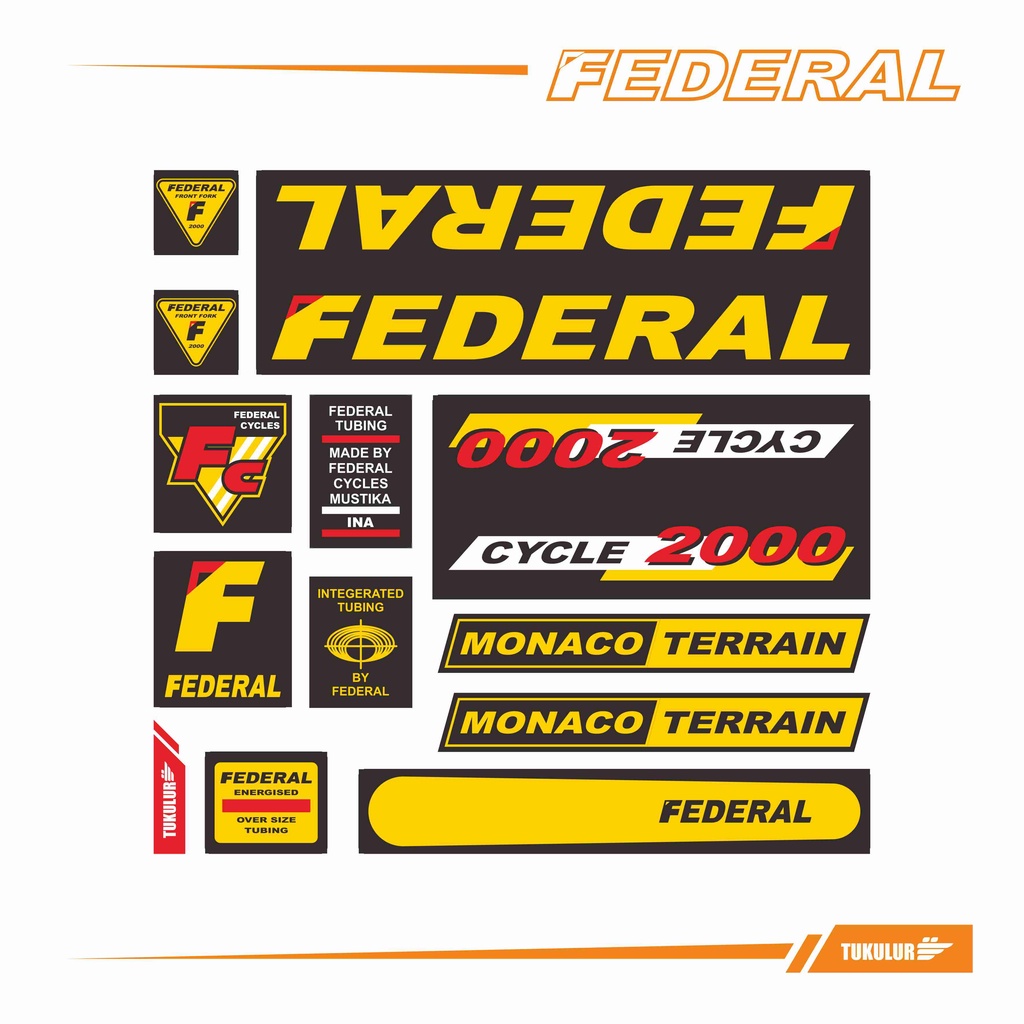 Jual STIKER DECAL SEPEDA FEDERAL STREET CAT ULTRA MODEL 2 | Shopee ...