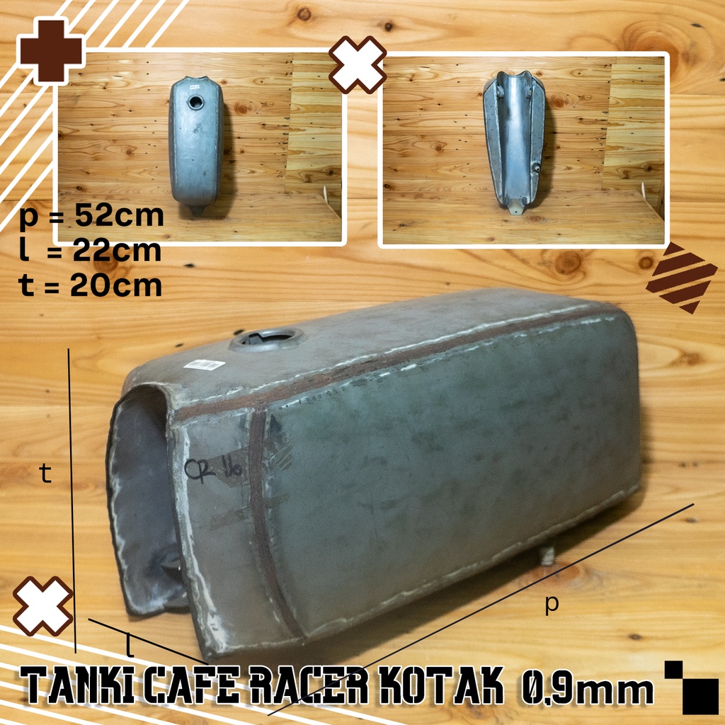 Jual Tangki caferacer kotak / tangki custom kotak | Shopee Indonesia