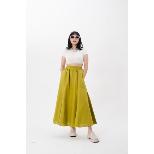 Jual Robin Skirt Byneeth Rok Linen Rok Basic Rok A Line Rok Payung Rok Korean Style 9466