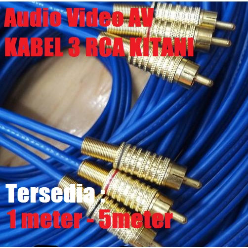 Jual Kabel Dvd Rca Audio Video Av Kitani Rca To Rca Jack Gold