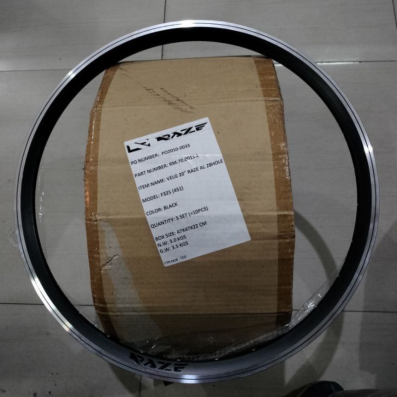Jual Velg Rims Raze 451 22 inch 20+ sepeda lipat Folding bike 451 CNC V ...