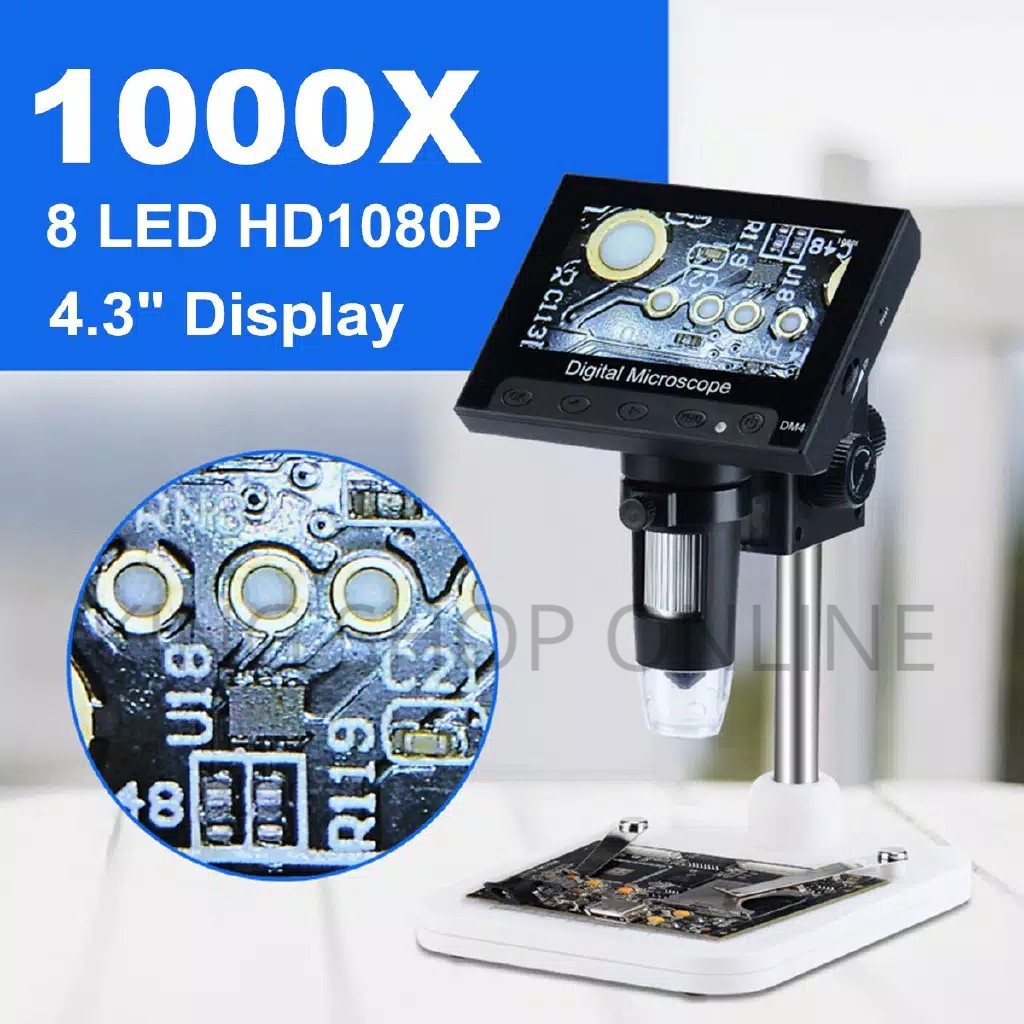 Jual Microscope Digital Portable Digital Mikroskop LCD Display 4 ...