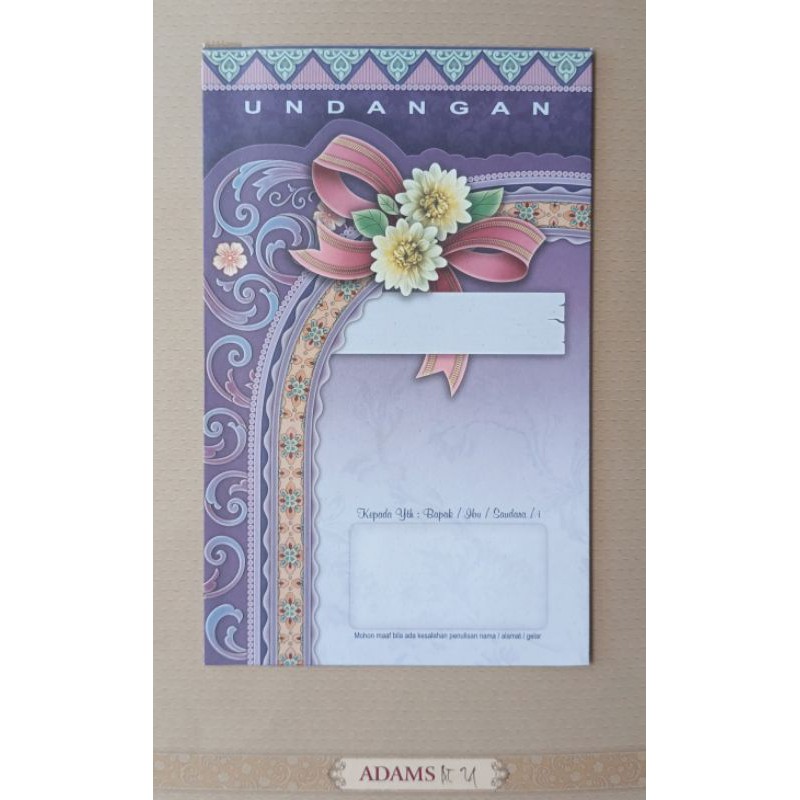 Jual BLANKO UNDANGAN ADAM CARD AC 22/ADAM CARD AC 23/ADAM CARD AC 24 ...