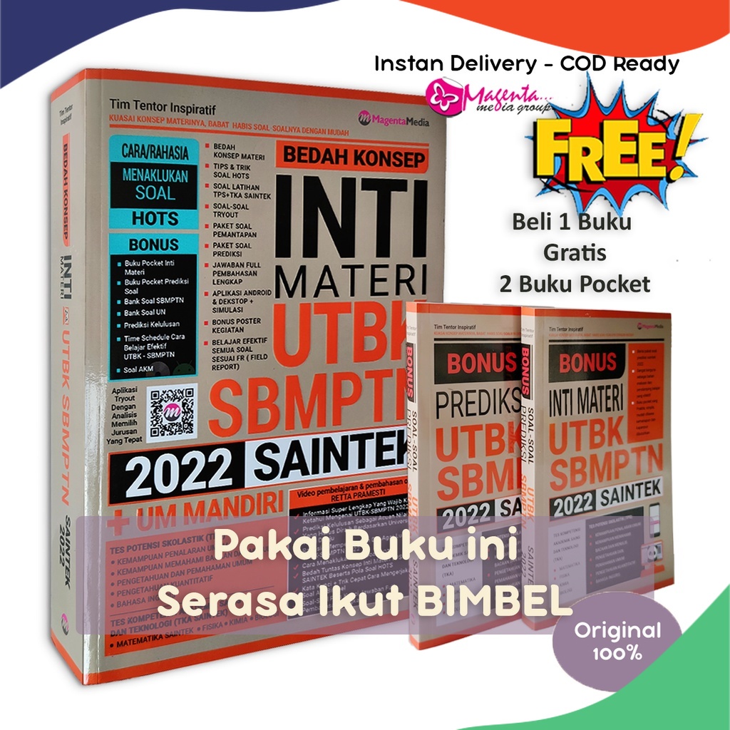 Jual Buku Utbk Sbmptn Buku Sbmptn Saintek Bedah Konsep Inti Materi