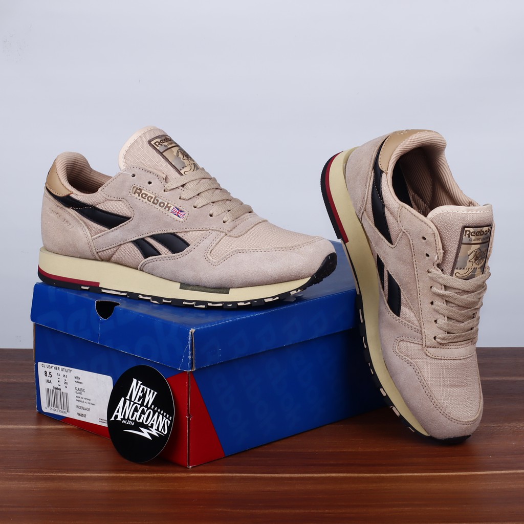 Jual Sepatu Reebok Classic Leather Suede Brown Grey Rice Black Bnib