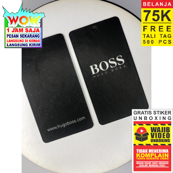 Jual HUGOBOSS LABEL TAG HANGTAG PREMIUM CO 1X DI KIRIM 600PCS | Shopee ...