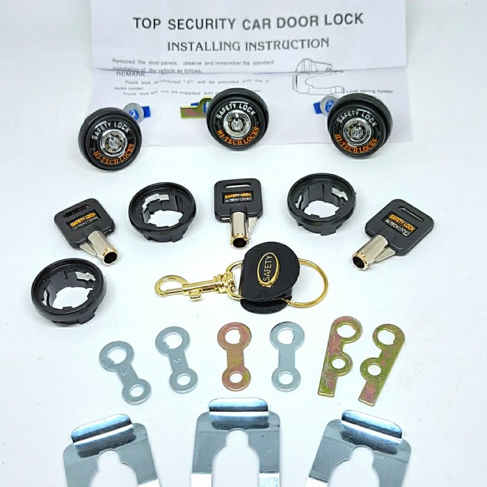 Jual pintu-gagang- kunci pintu mobil universal. 3 pintu. kepala kunci