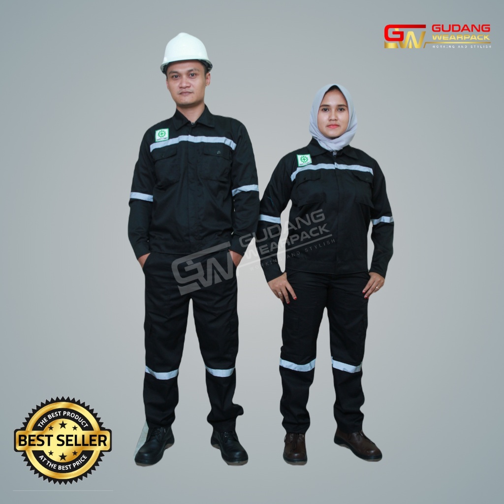 Jual SETELAN Wearpack HITAM POLOS/lengan Panjang/sleting/SETELAN Baju ...