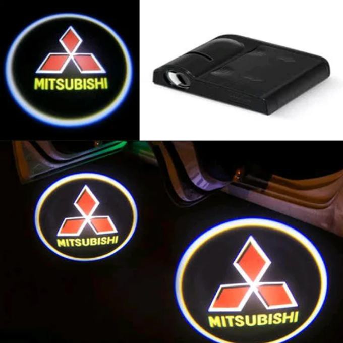 Jual Lampu Logo Pintu Mobil Wireless Door Light Logo MITSUBISHI