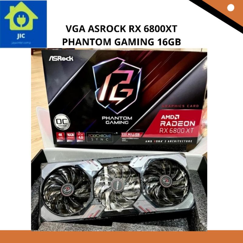 Jual VGA ASROCK RX 6800XT PHANTOM GAMING 16GB | Shopee Indonesia