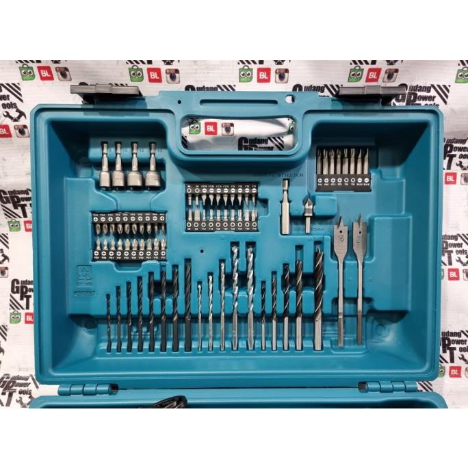 Jual Paket Mata Bor 74Pc Mesin Bor Baterai Cordless Drill Makita 18V ...