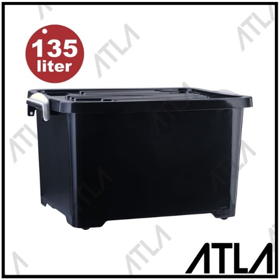 Jual GOJEK ONLY Kontainer Box Hitam 135 Liter Plastik Tempat Storage ...