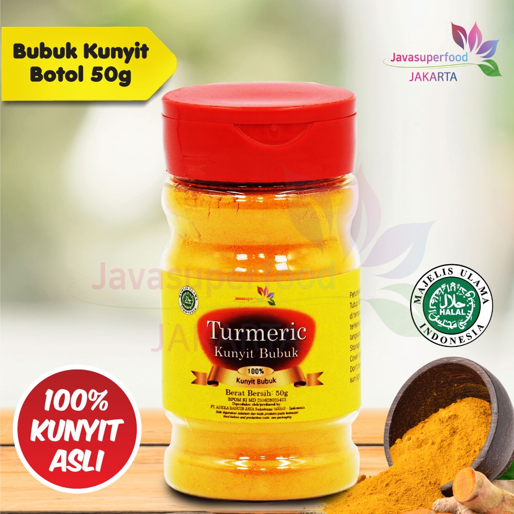 Jual Bubuk Kunyit Botol Turmeric Powder Bottle 50g Shopee Indonesia 7794