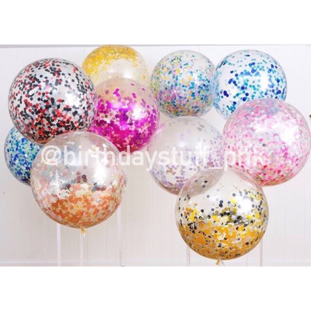 Jual Balon Cake PVC transparan isi confentti/ Transparent Bubble Ballon ...