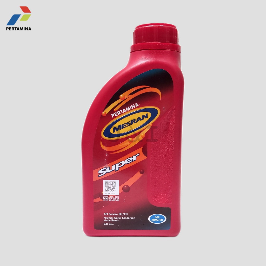 Jual Oli Pertamina Mesran Super API SG/CD SAE 20W-50 0,8 Liter | Shopee ...
