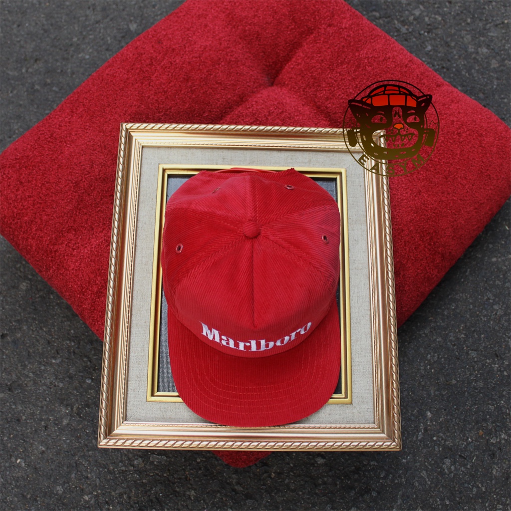 Jual Topi Corduroy Red Marl-bo-ro Vintage | Shopee Indonesia