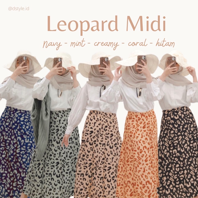 Midi discount rok leopard