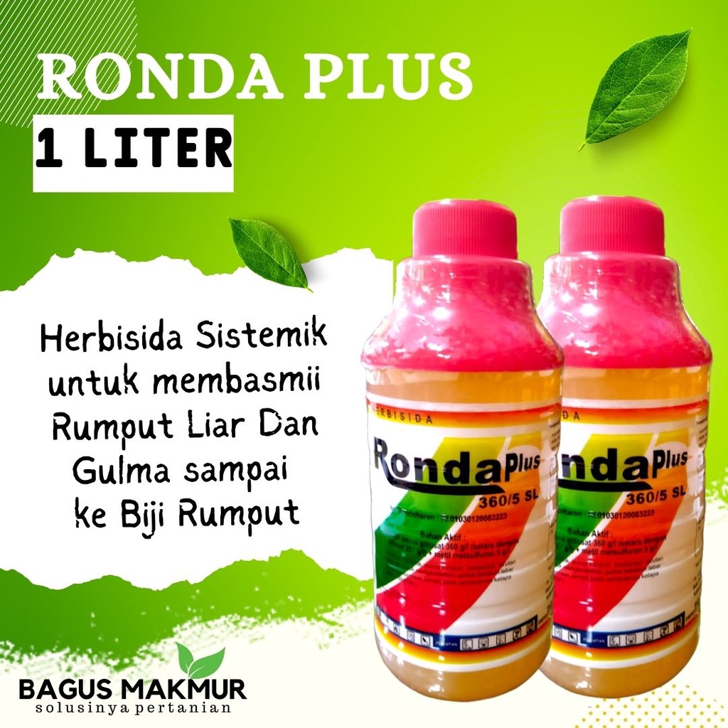 Jual OBAT RUMPUT RONDA PLUS 1 LITER | Shopee Indonesia