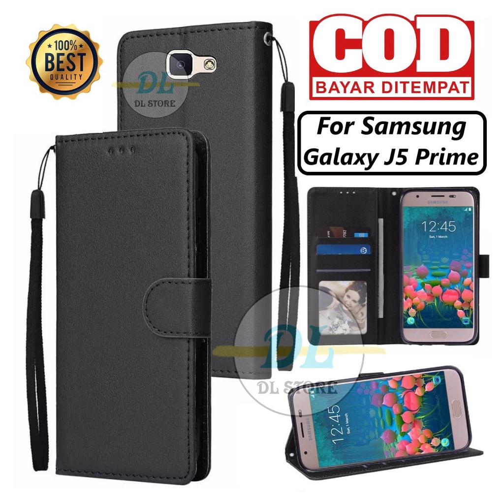 Jual FLIP CASE UNTUK SAMSUNG GALAXY J5 PRIME FLIP LEATHER CASE