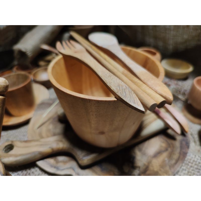 Jual KAYUKAYUKU Mangkuk Kayu Model Kerucut | Shopee Indonesia
