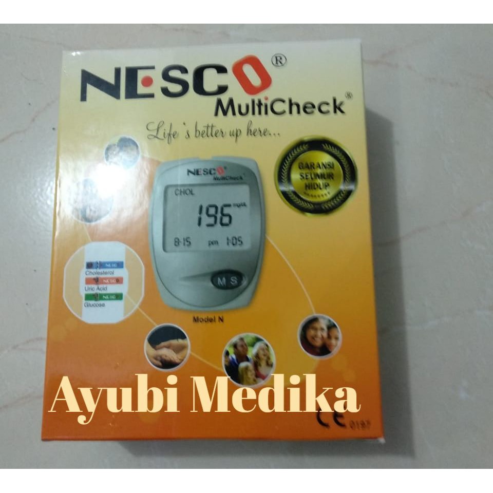 Jual NESCO Multicheck GCU 3 in 1/Alat Cek Gula Cholesterol Dan Asam ...