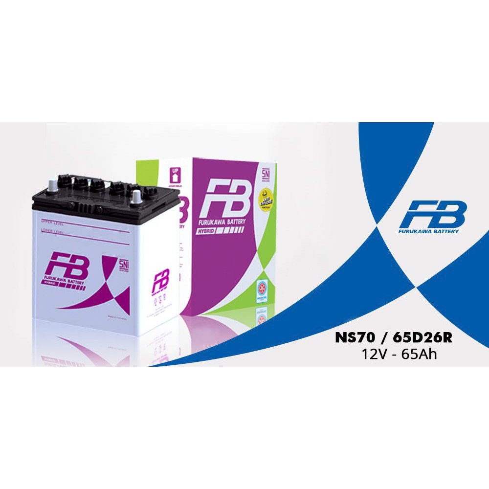 Jual ACCU AKI FURUKAWA BATTERY FB HYBRID 65D26R NS70 NS 70 65AH ASLI
