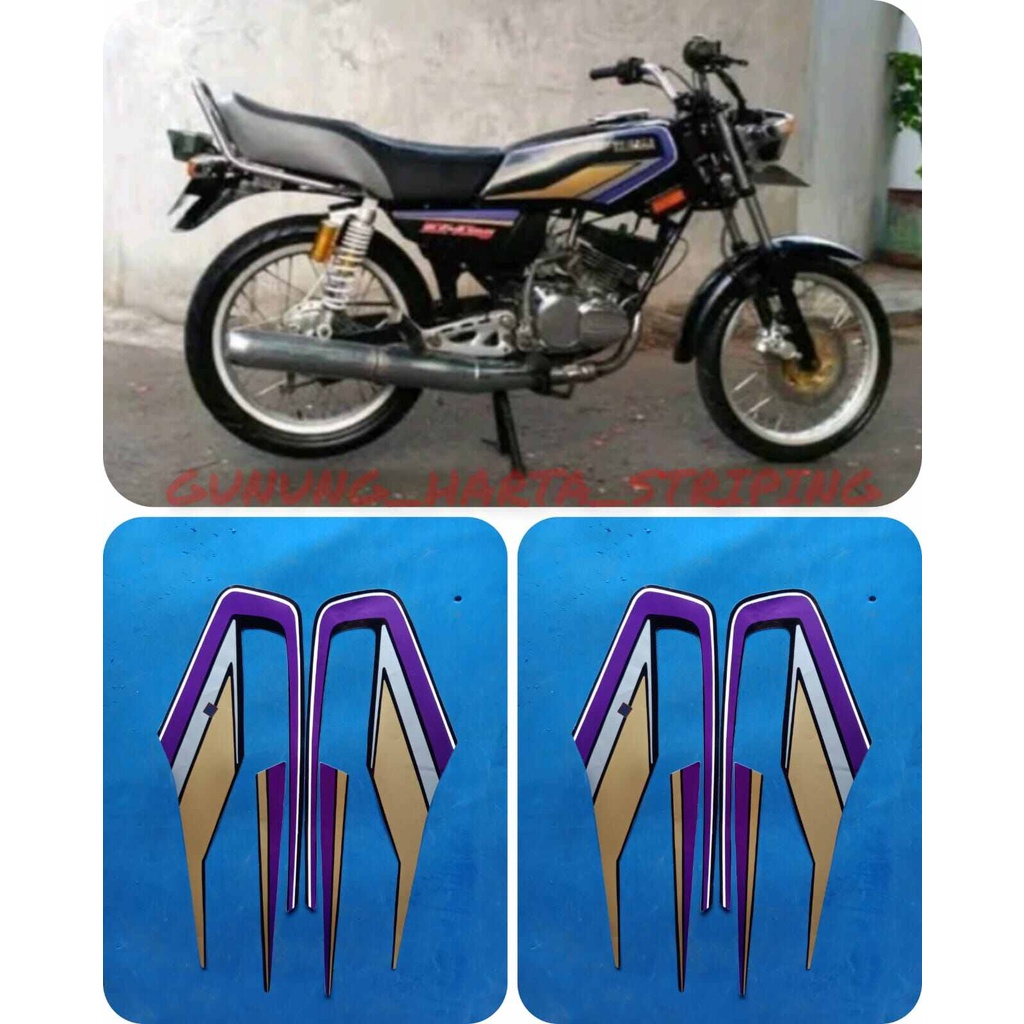 Jual Striping Stiker Lis Les Body Motor Full Set Yamaha RX KING 1992