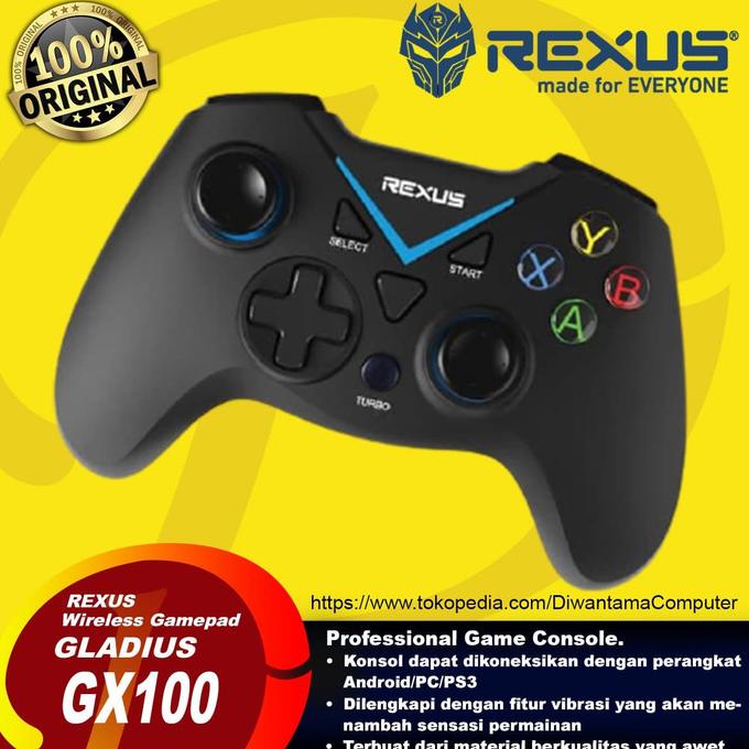 Jual ~~~~~] Rexus Gladius GX100 Pro Gaming Wireless Gamepad Joystick ...