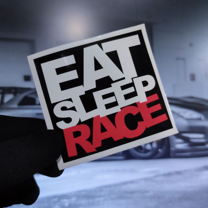 Sticker Eat Sleep Race