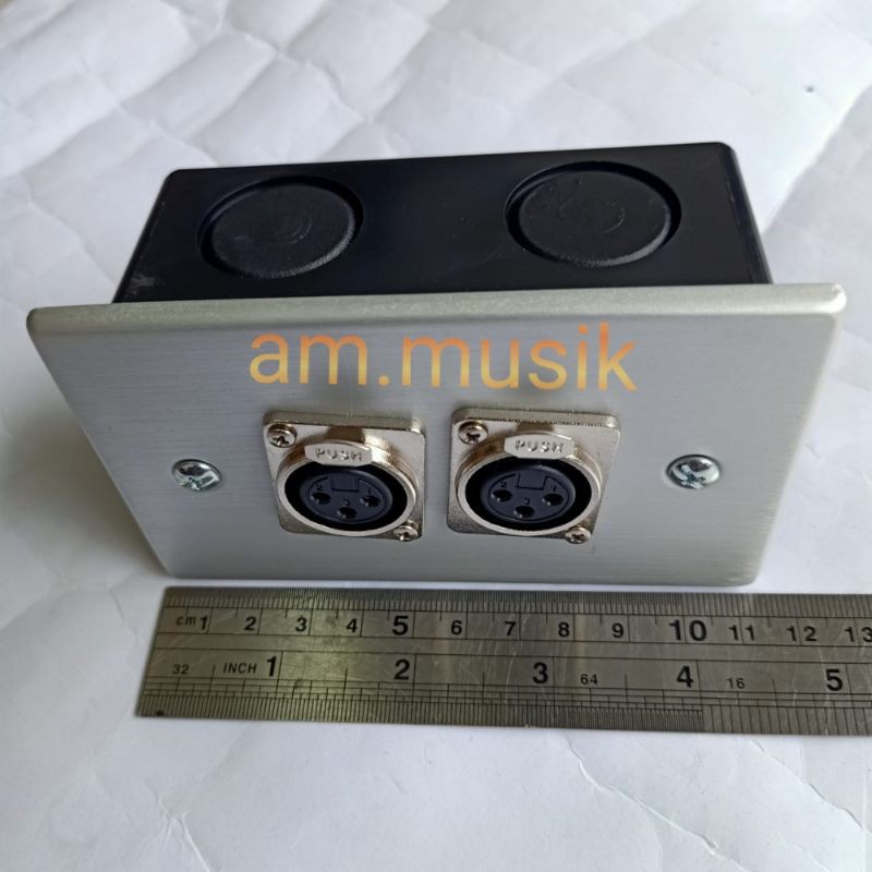 Jual PANEL BOX MIC TANAM DI TEMBOK JACK XLR FEMALE 2 CHANNEL | Shopee ...
