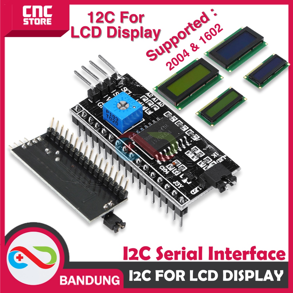 Jual I2C SERIAL INTERFACE BOARD ADAPTER FOR LCD CHARACTER 1602 2004 ...