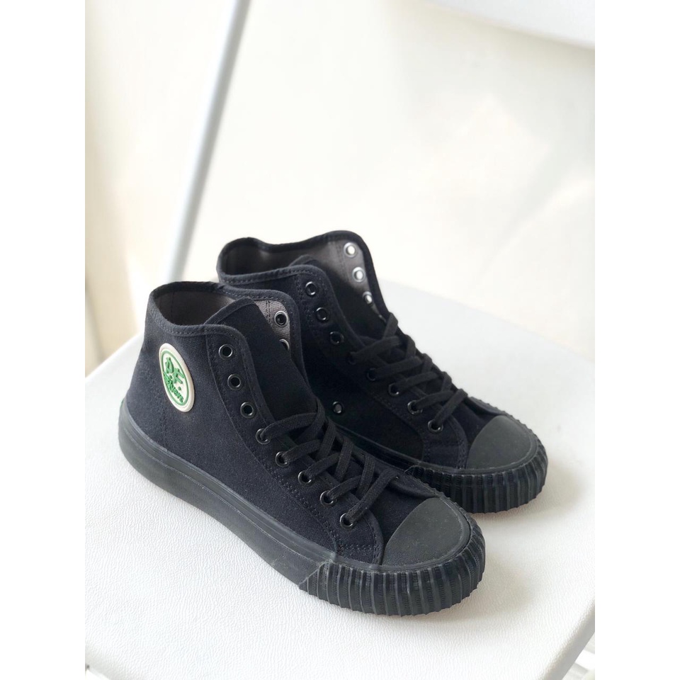 Jual PF Flyers Sandlot Center Hi Shoes Fullblack ( material midsole  menggunakan karet ban ) | Shopee Indonesia