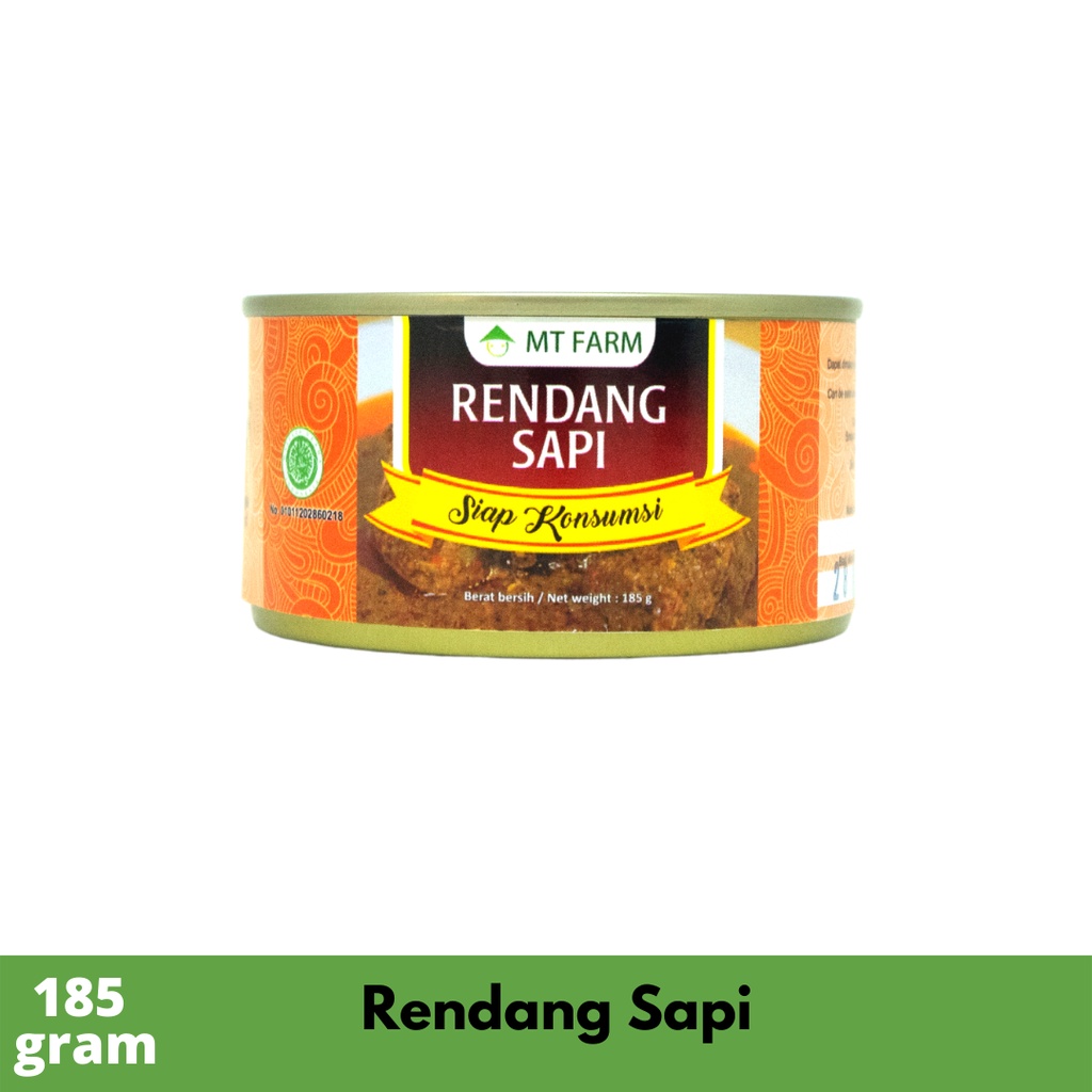 Jual Mt Farm Makanan Rendang Daging Sapi Siap Saji 185g Shopee Indonesia