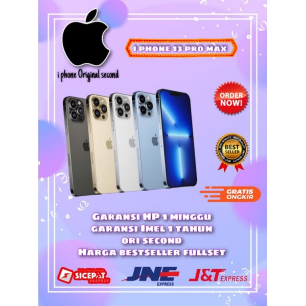 Jual IPHONE 13 PRO MAX SECOND ORIGINAL | Shopee Indonesia