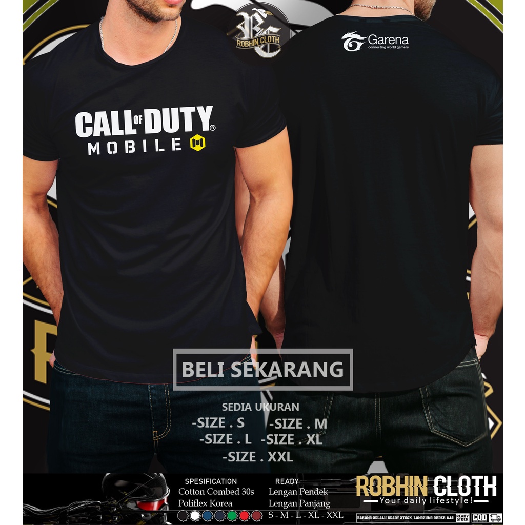 Jual Kaos COD Call OF Duty Mobile With Garena Baju Game | Shopee Indonesia
