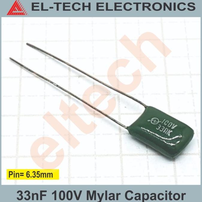 Jual 33nF 33 nF KpF Nano Farad Mylar Milar Capacitor Kapasitor elt3ch ...