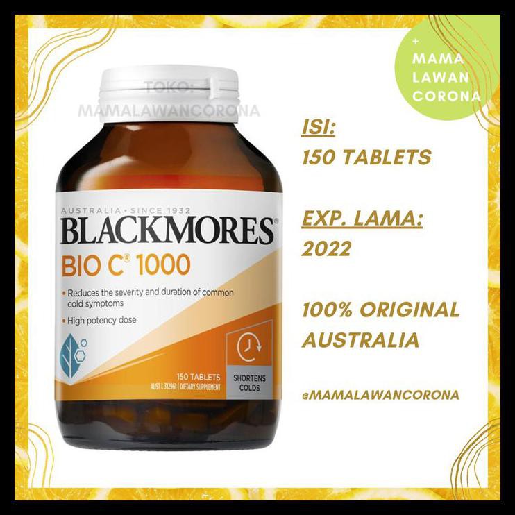 Jual BLACKMORES BIO C 1000mg AUSTRALIA Vitamin Vit C 1000 mg 31 62 150 ...