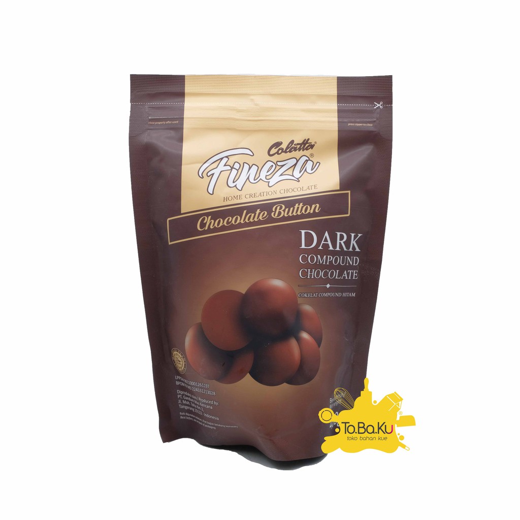 Jual Colatta Fineza Dark Comp Button 400gr | Shopee Indonesia