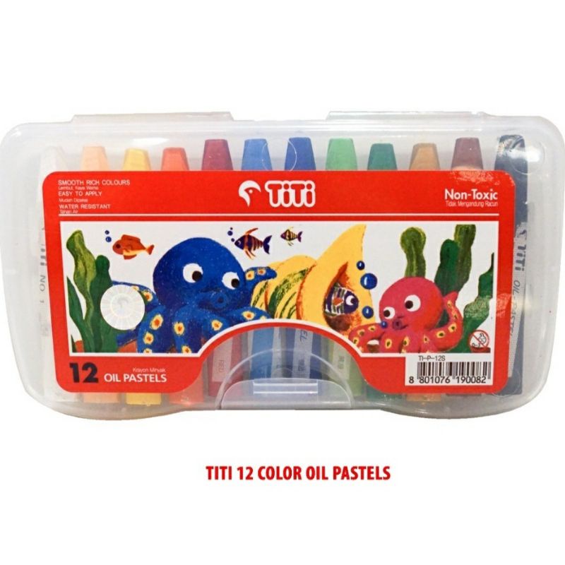 Jual OIL PASTEL TITI CRAYON SET Isi 12 WARNA Shopee Indonesia