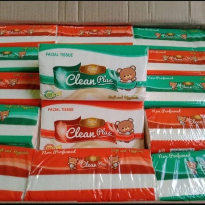 Jual FACIAL TISSUE CLEAN PLUS 180 SHEET 2PLAY / TISSUE MURAH MERIAH