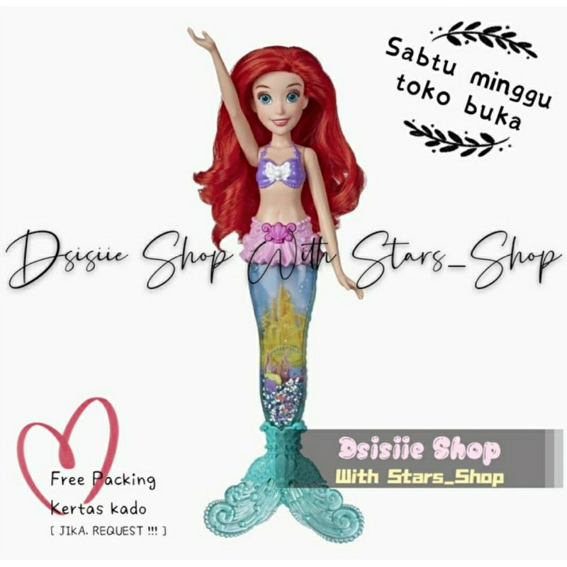 Jual Disney Princess Glitter and Glow Ariel Doll With Lights Mermaid