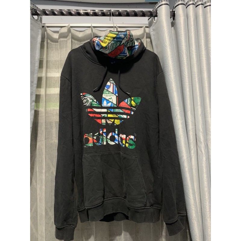 Adidas trefoil hoodie multicolor sale