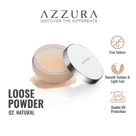 AZZURA Loose Powder Fresh Look bedak tabur dengan double UV protection