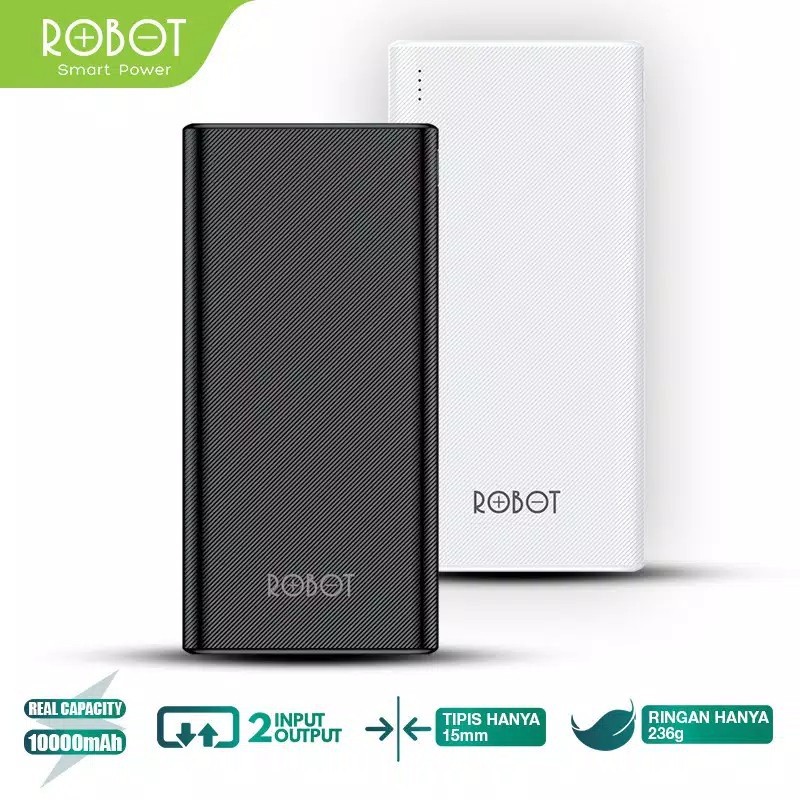 Jual Robot Power Bank RT170 10000mAh Dual Input Dual Output Powerbank ...