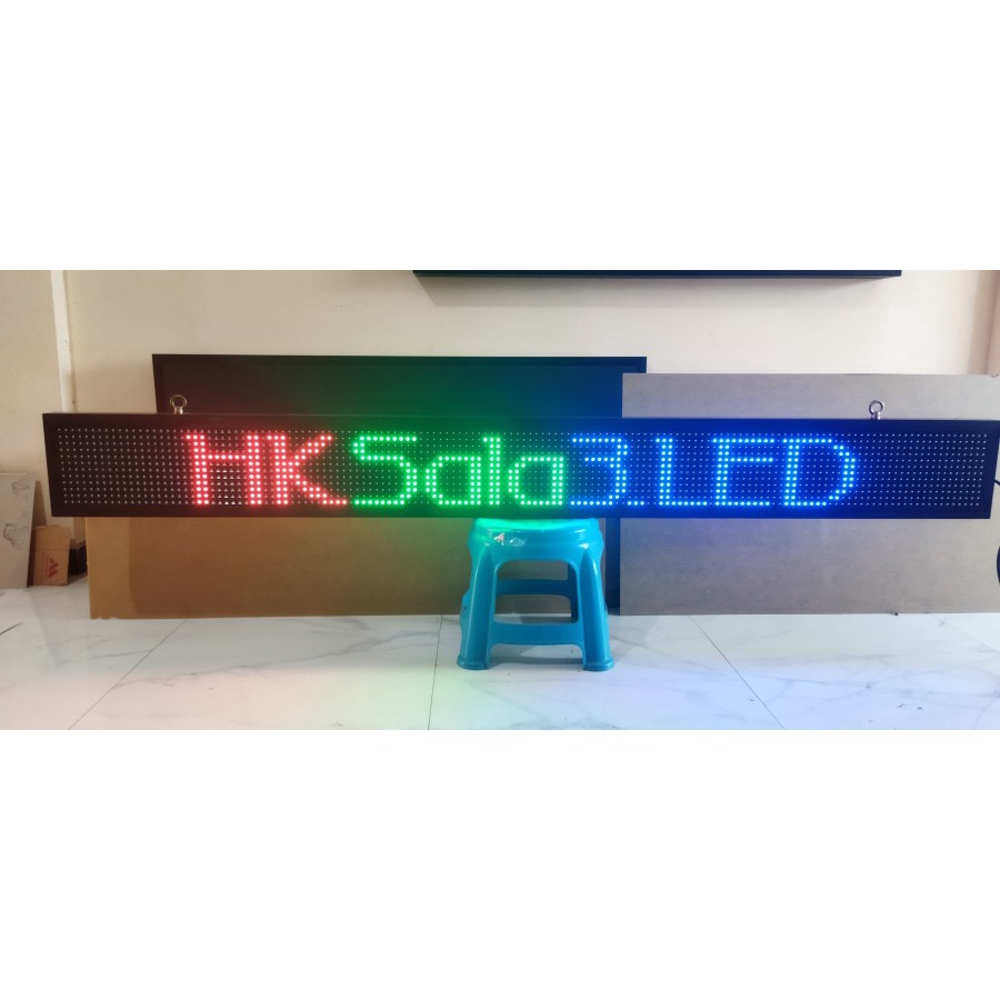 Jual Running Text Rgb 20x200cm Wifi Outdoor New | Shopee Indonesia