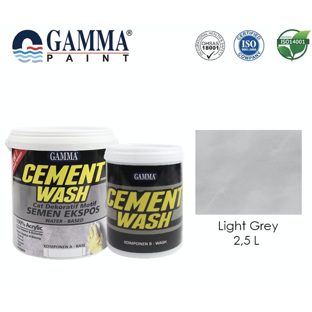 Jual Cement Wash Kit -M- (2.5L & 1L) - Cat Motif Semen Ekspos | Shopee ...