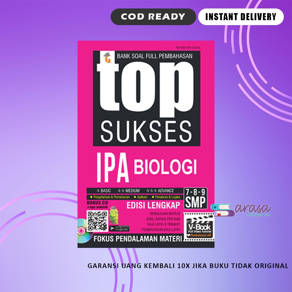 Jual Buku Pelajaran Smp Top Sukses Ipa Biologi Smp Mts Kelas 7 8 9