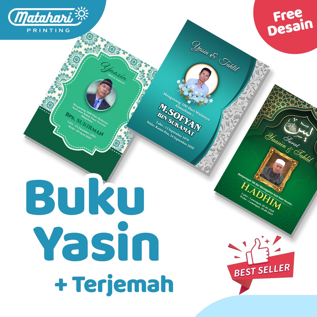 Jual Cetak Buku Yasin Dan Tahlil Hard Cover Buku Yasin Custom Foto Shopee Indonesia