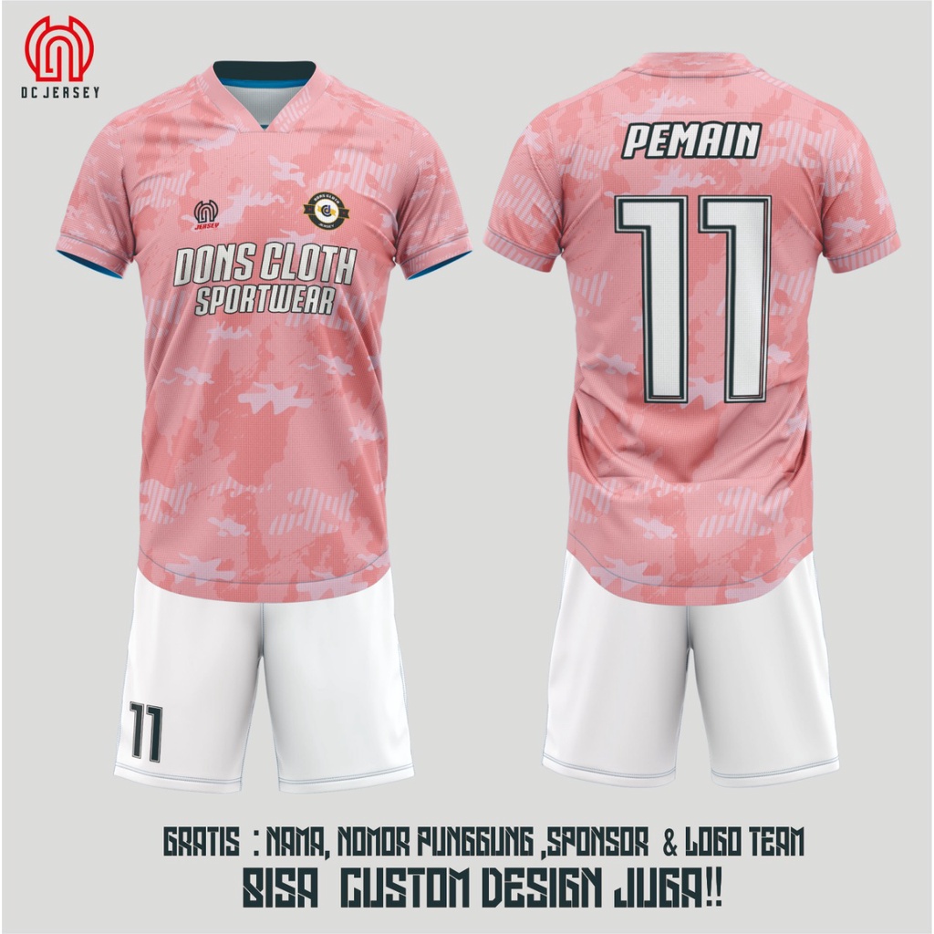Jual jersey futsal/baju sepak bola custom full printing free design
